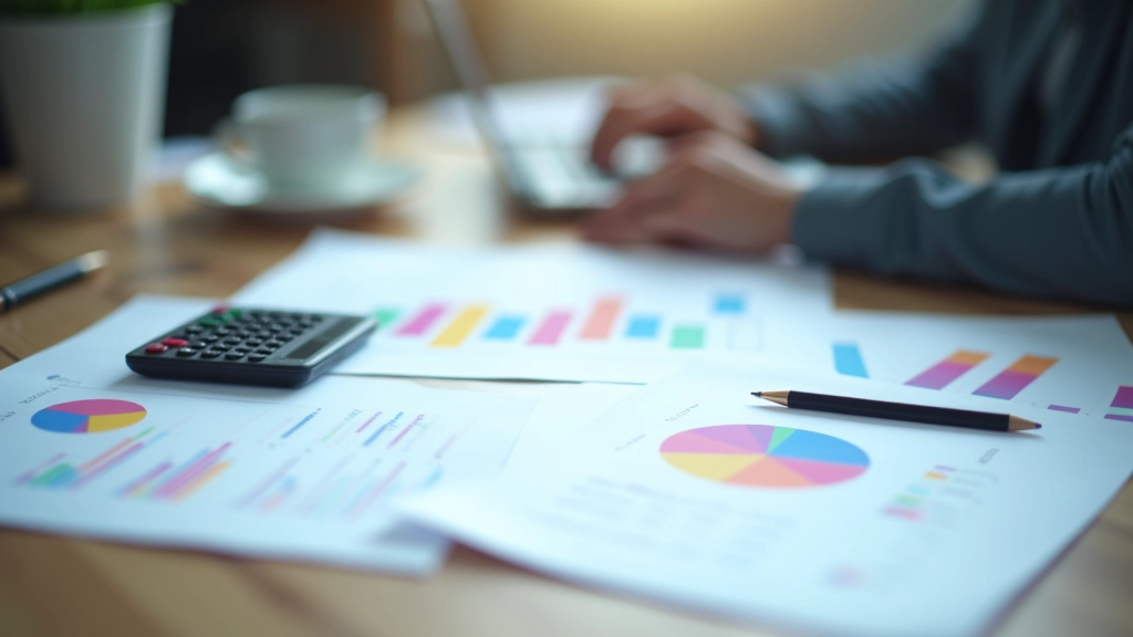 Veri analiz ve görselleştirme çalışması gösteren masa düzeni